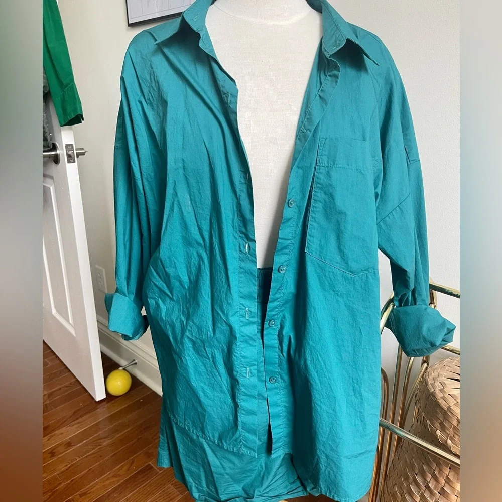 Matching Poplin Short Set - Picture 4 of 5